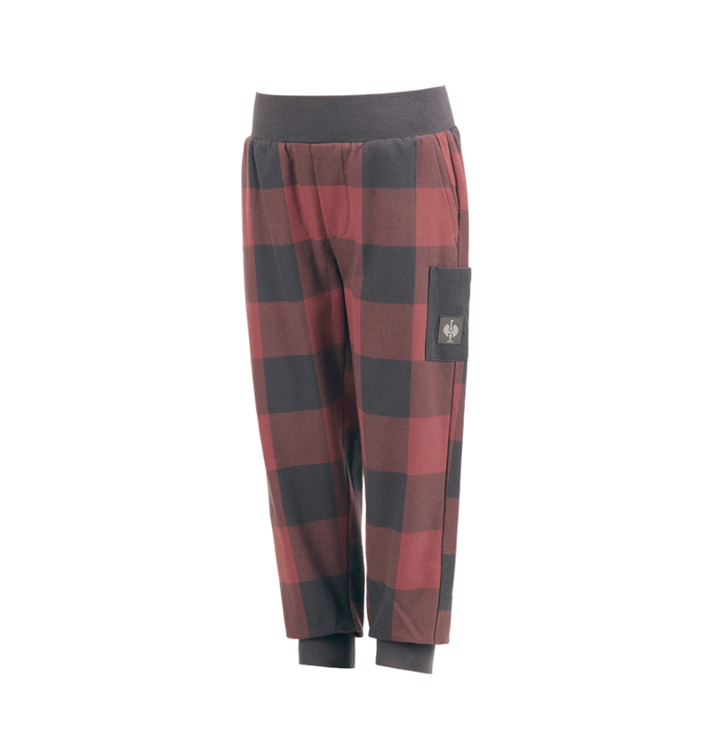 Accessoires: e.s. Pyjama Pantalon, enfants + rouge oxyde/gris carbone 4