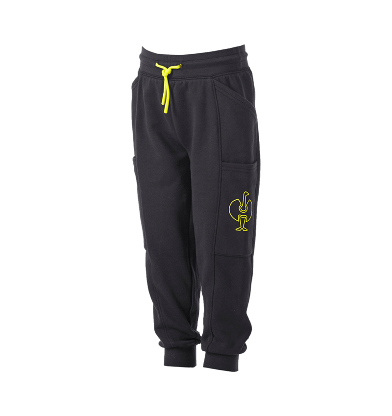 Pantalons: Sweat pants light e.s.trail, enfants + noir/jaune acide 4