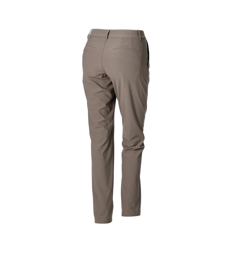 Pantalons de travail: Pantalon de travail Chino e.s.work&travel, femmes + brun ombre 4