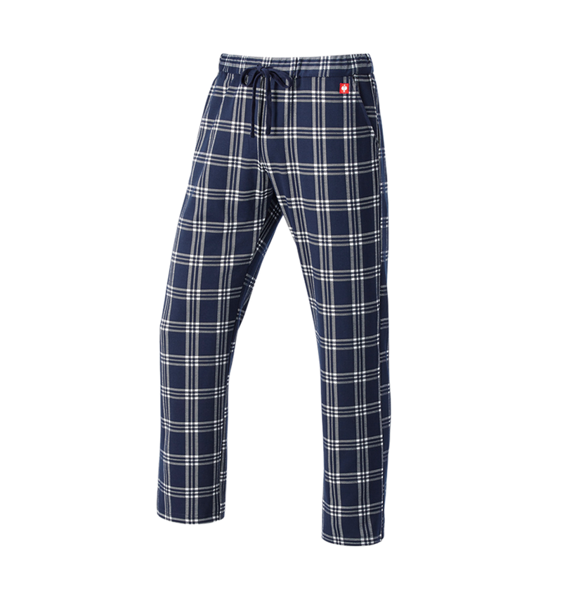 Accessoires: e.s. Geruite pyjamabroek + diepblauw/wit 4