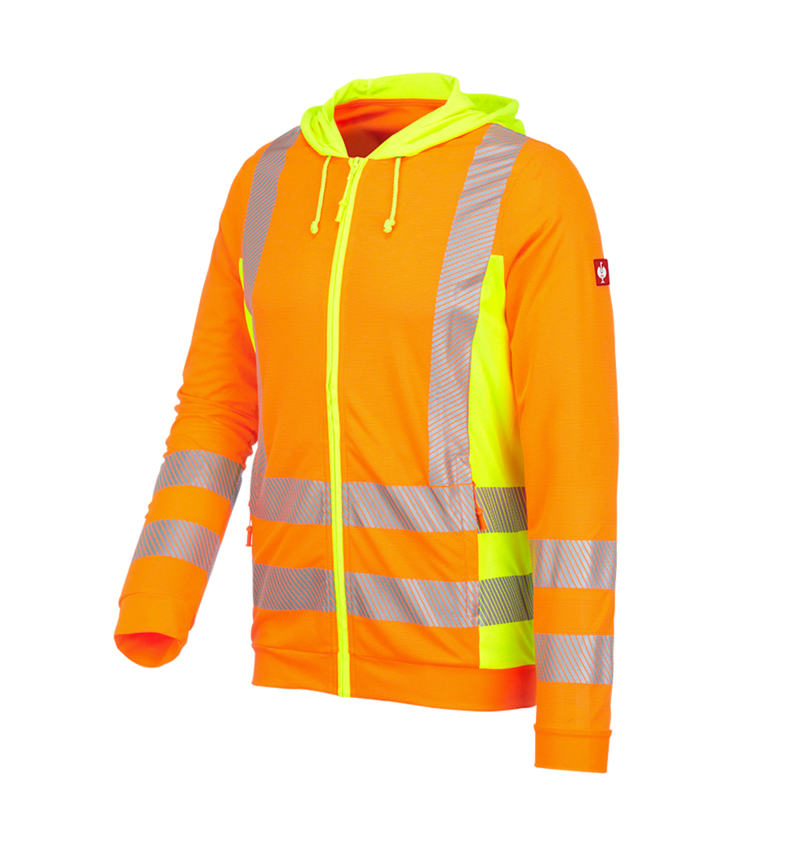 Vestes de travail: Veste à capuche foncti. de signal. e.s.motion 2020 + orange fluo/jaune fluo 2
