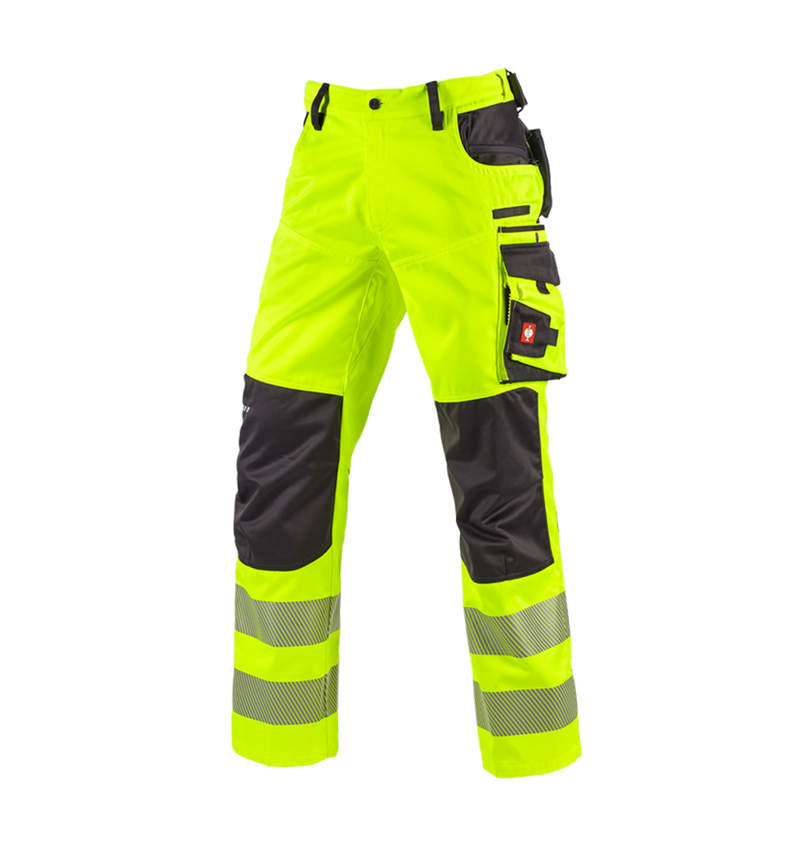 Pantalons de travail: Pantalon à taille élastique de signal. e.s.motion + jaune fluo/anthracite 1