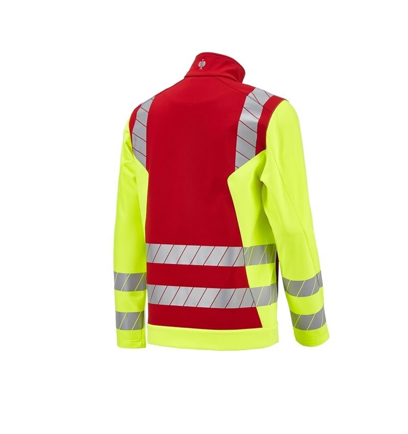 Werkjassen: Veiligheids-softshell-jack e.s.motion 24/7 + rood/signaalgeel 5