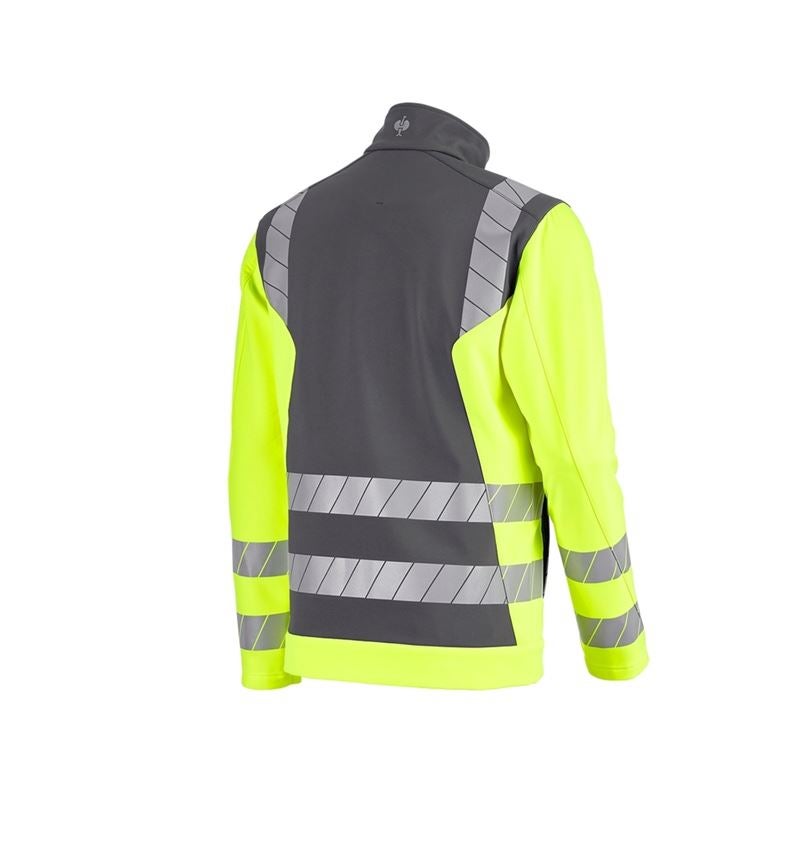 Werkjassen: Veiligheids-softshell-jack e.s.motion 24/7 + antraciet/signaalgeel 6