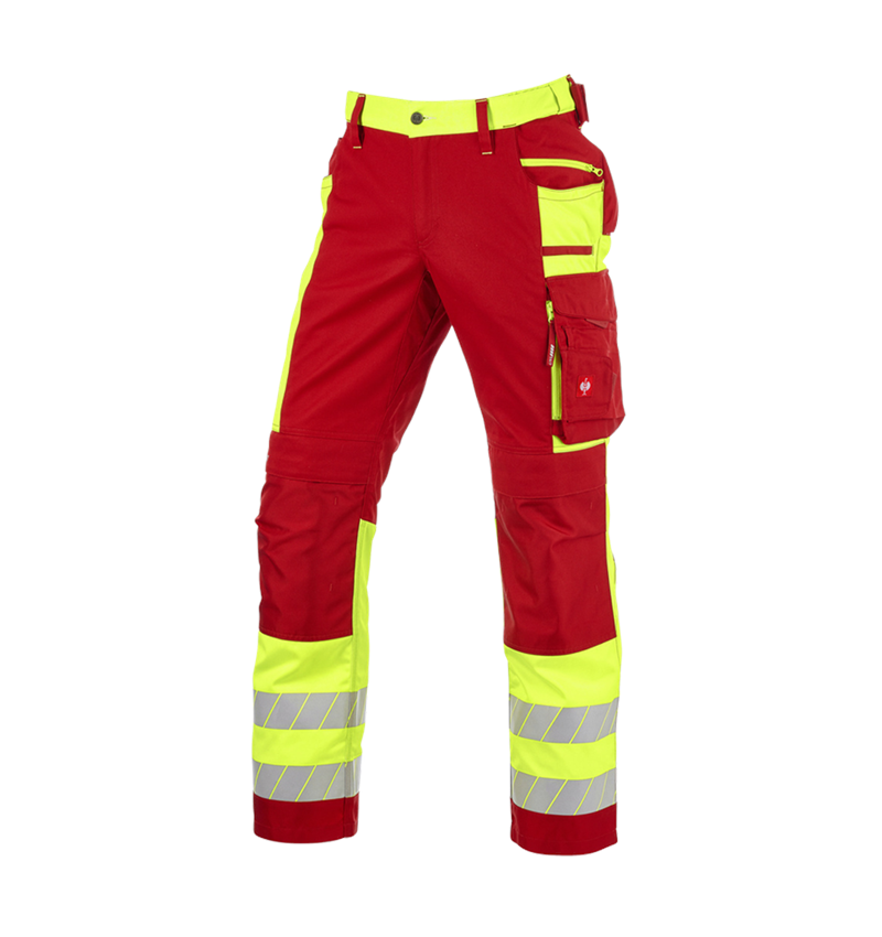 Thèmes: Pantalon à taille élast. signal. e.s.motion 24/7 + rouge/jaune fluo 5