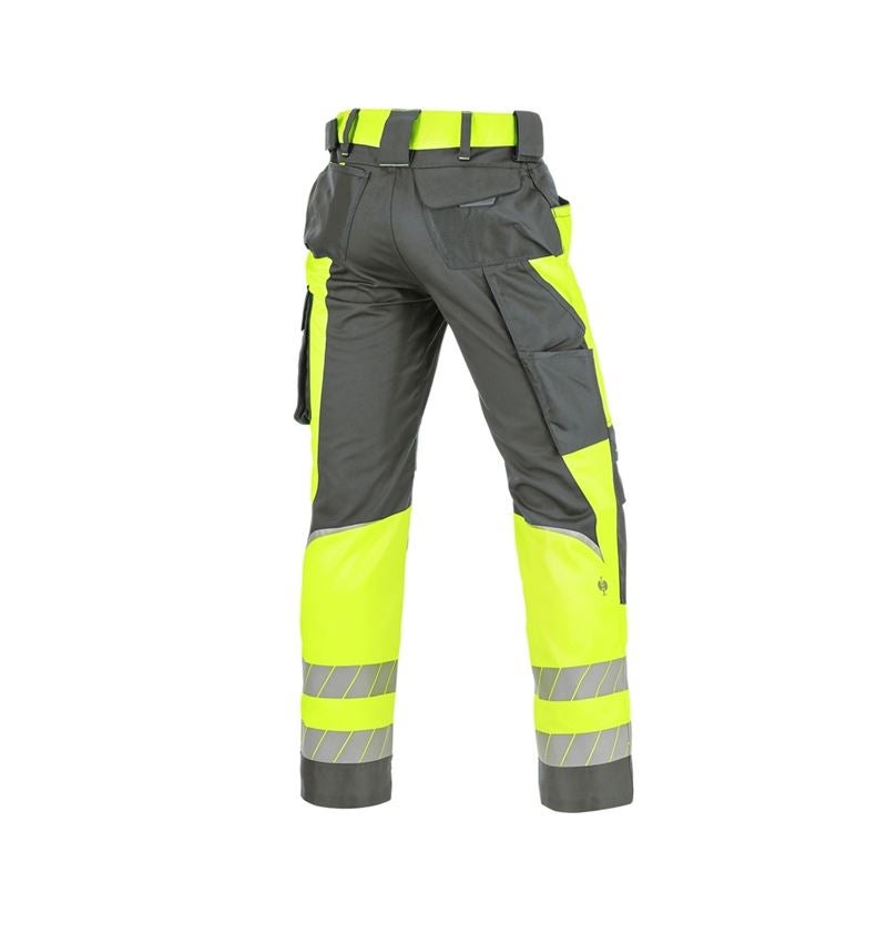 Pantalons de travail: Pantalon à taille élast. signal. e.s.motion 24/7 + anthracite/jaune fluo 13