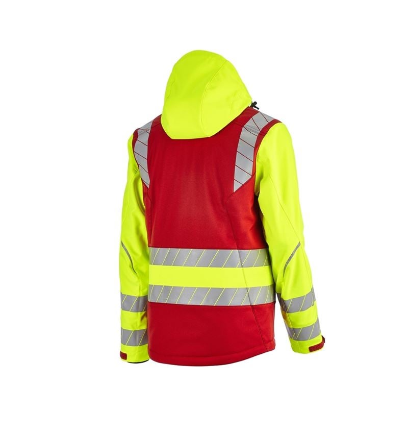 Kleding: Veiligheids winter-softshelljack e.s.motion 24/7 + rood/signaalgeel 5