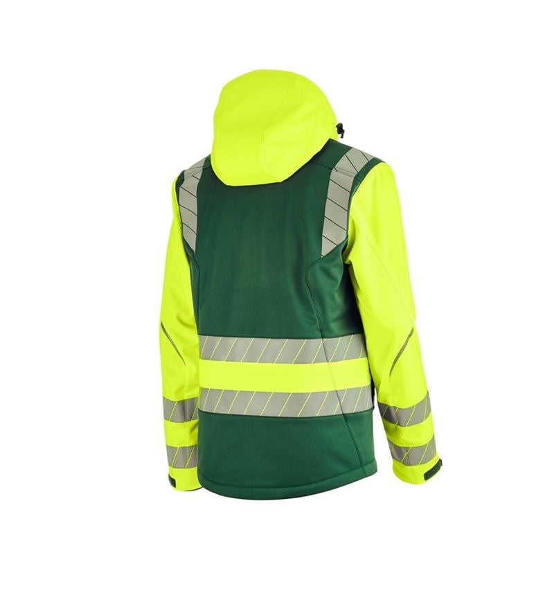 Kleding: Veiligheids winter-softshelljack e.s.motion 24/7 + groen/signaalgeel 5