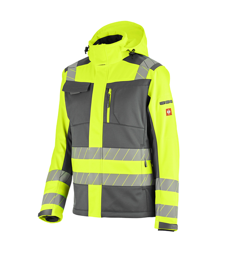 Vestes de travail: Veste softshell de signal. d'hiver e.s.motion 24/7 + anthracite/jaune fluo 7