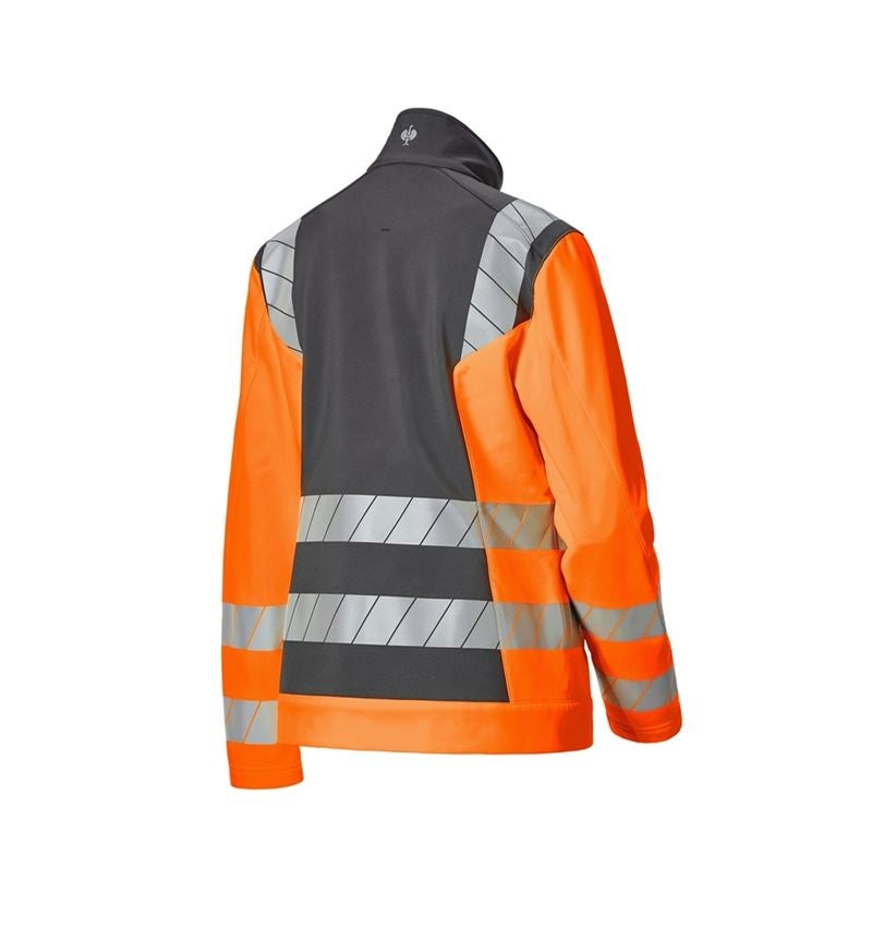 Werkjassen: Veiligheids-softshell-jack e.s.motion 24/7, dames + antraciet/signaaloranje 5