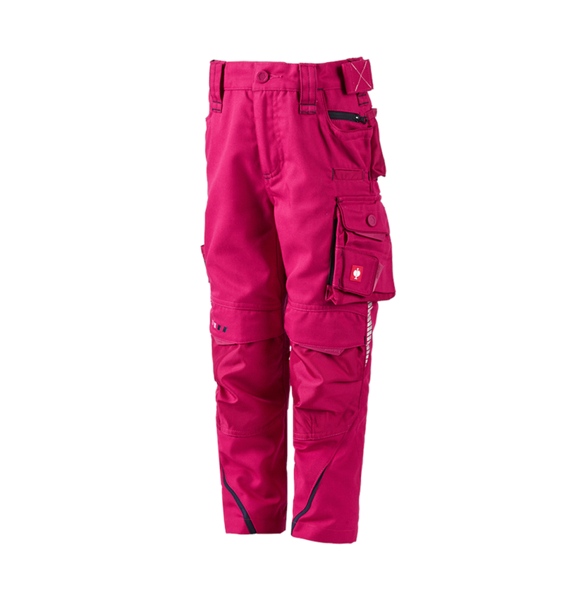 Pantalons: Pantalon à taille élastique e.s.motion2020,enfants + magenta/bleu foncé 1