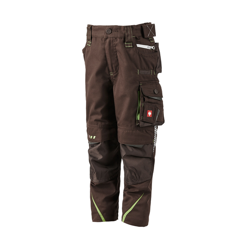 Pantalons: Pantalon à taille élastique e.s.motion2020,enfants + marron/vert d'eau 2