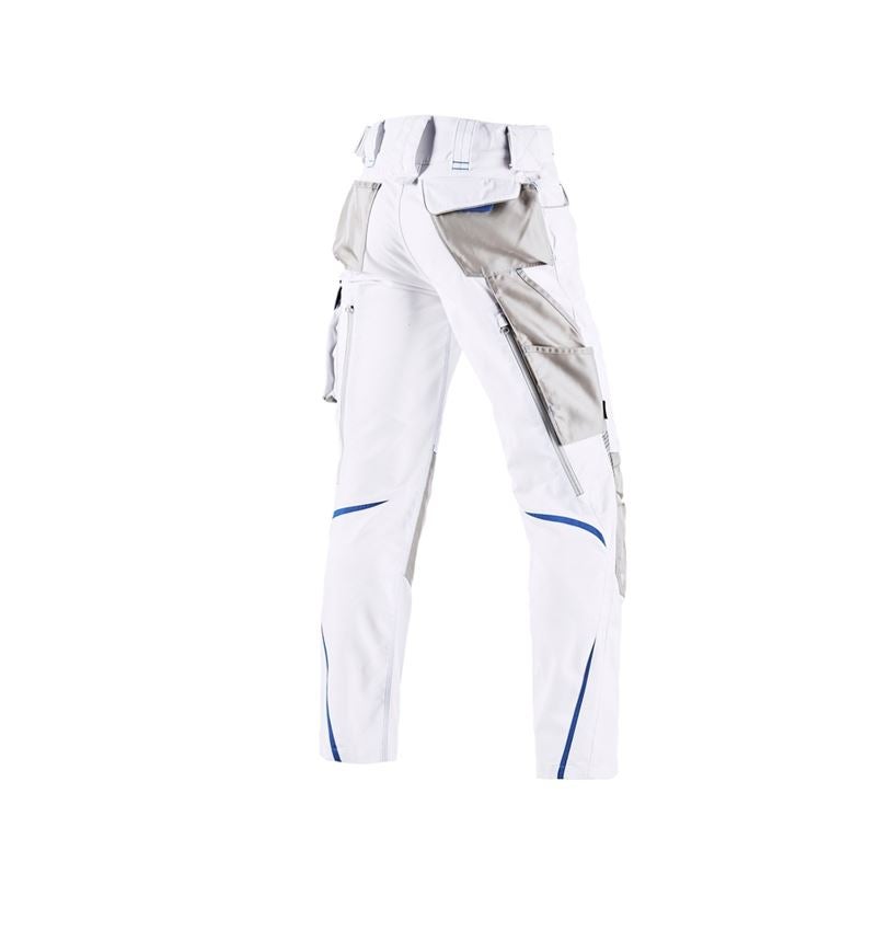 Pantalons de travail: Pantalon à taille élastique e.s.motion 2020 + blanc/bleu gentiane 3