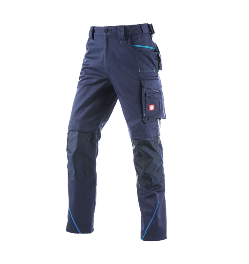 Pantalons de travail: Pantalon taille él.d’hiver e.s.motion2020, hommes + bleu foncé/atoll 2