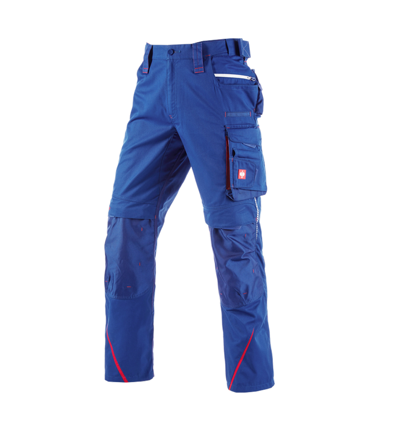 Pantalons de travail: Pantalon taille él.d’hiver e.s.motion2020, hommes + bleu royal/rouge vif 2