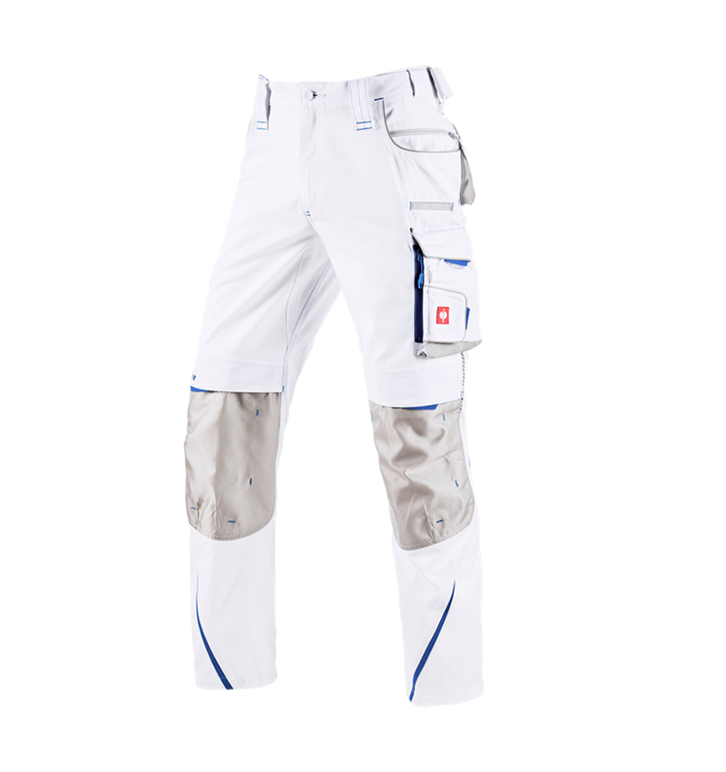 Pantalons de travail: Pantalon taille él.d’hiver e.s.motion2020, hommes + blanc/bleu gentiane 3