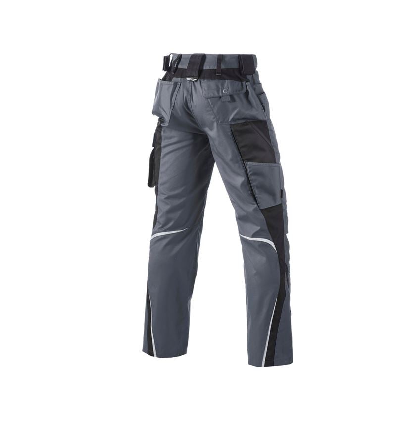 Menuisiers: Pantalon à taille élastique e.s.motion + gris/noir 3