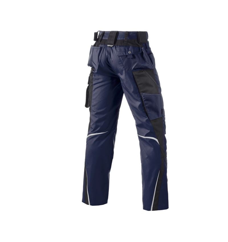Pantalons de travail: Pantalon à taille élastique e.s.motion + bleu foncé/noir 3