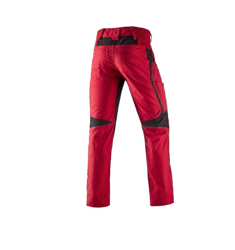 Pantalons de travail: Pantalon à taille élastique e.s.vision, hommes + rouge/noir 3