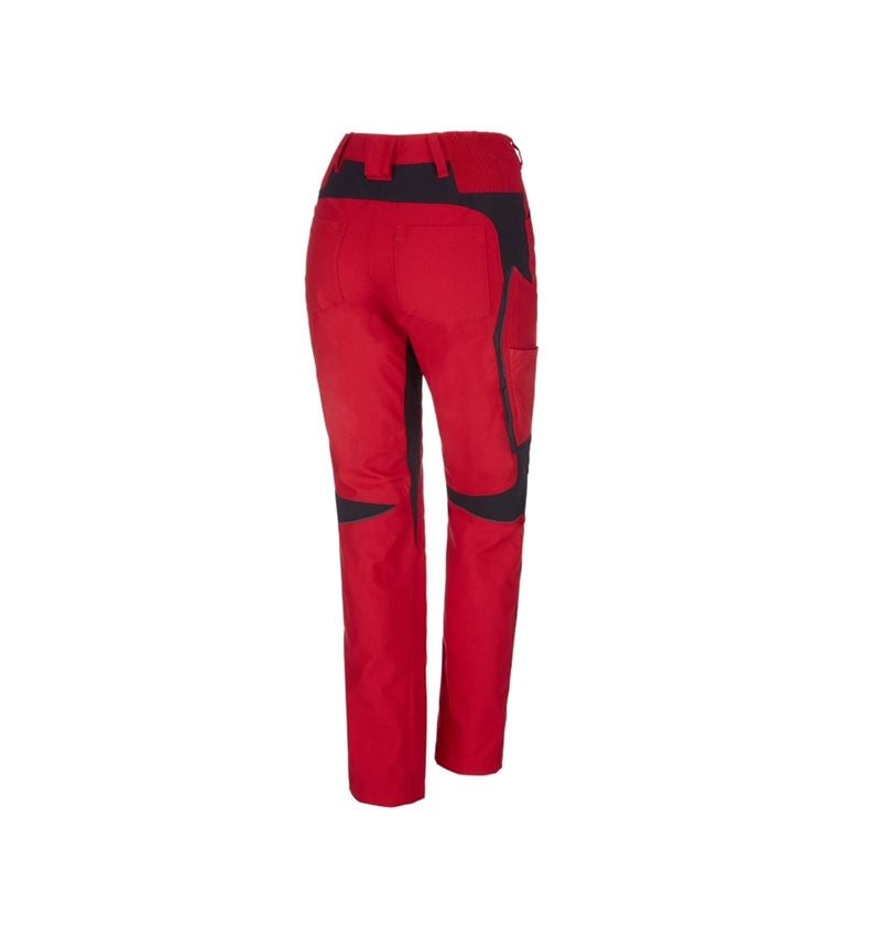 Horti-/ Sylvi-/ Agriculture: Pantalon à taille élastique femmes e.s.vision + rouge/noir 3