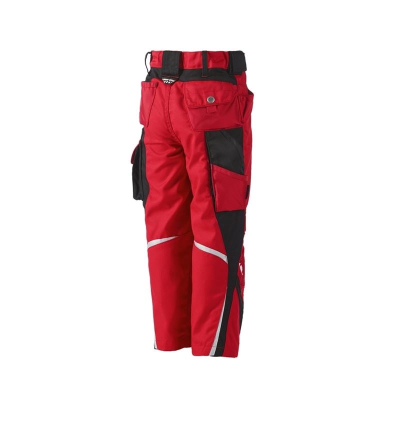 Pantalons: Pantalon à tail. élas. e.s.motion d’hiver, enfants + rouge/noir 1
