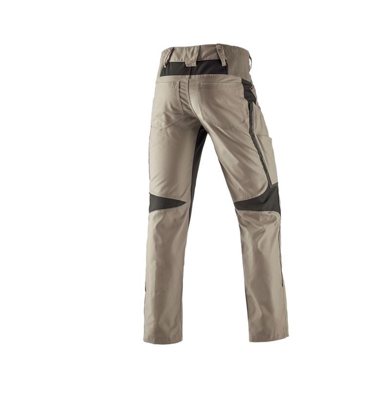 Froid: Pantalon à taille élastique d'hiver e.s.vision + glaise/noir 1