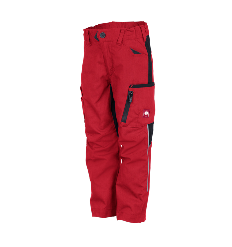 Froid: Pantalon élastique d‘hiver e.s.vision, enfants + rouge/noir