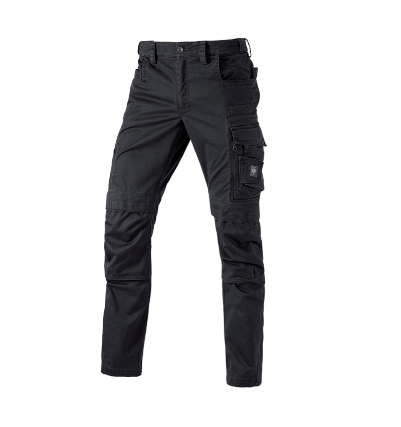Pantalons de travail: Pantalon à taille élastique e.s.motion ten + noir oxyde 1