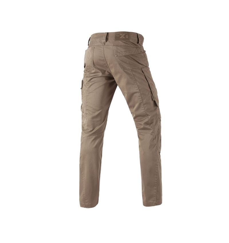 Menuisiers: Pantalon à taille élastique e.s.motion ten + brun cendré 2