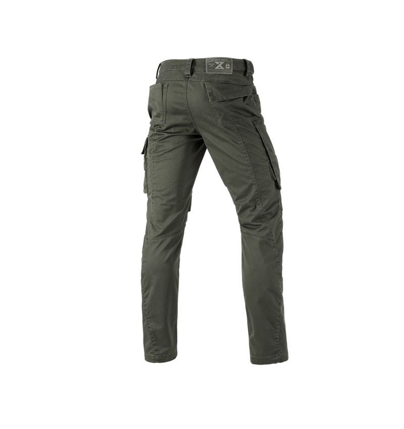 Pantalons de travail: Pantalon à taille élastique e.s.motion ten + vert camouflage 3
