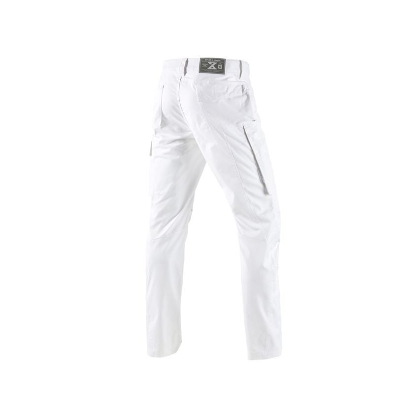 Menuisiers: Pantalon à taille élastique e.s.motion ten + blanc 3