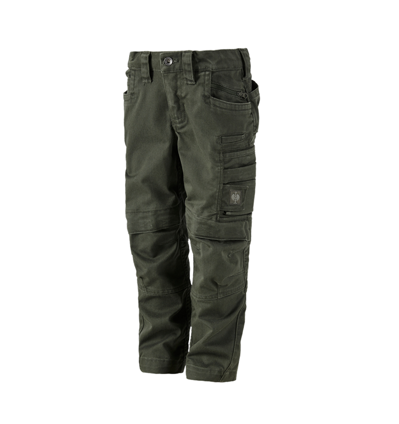 Pantalons: Pantalon à taille élastique e.s.motion ten,enfants + vert camouflage 1