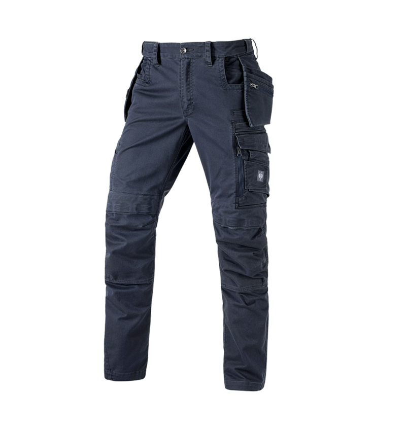 Installateurs / Plombier: Pantalon à taille élast. e.s.motion ten tool-pouch + bleu ardoise 2