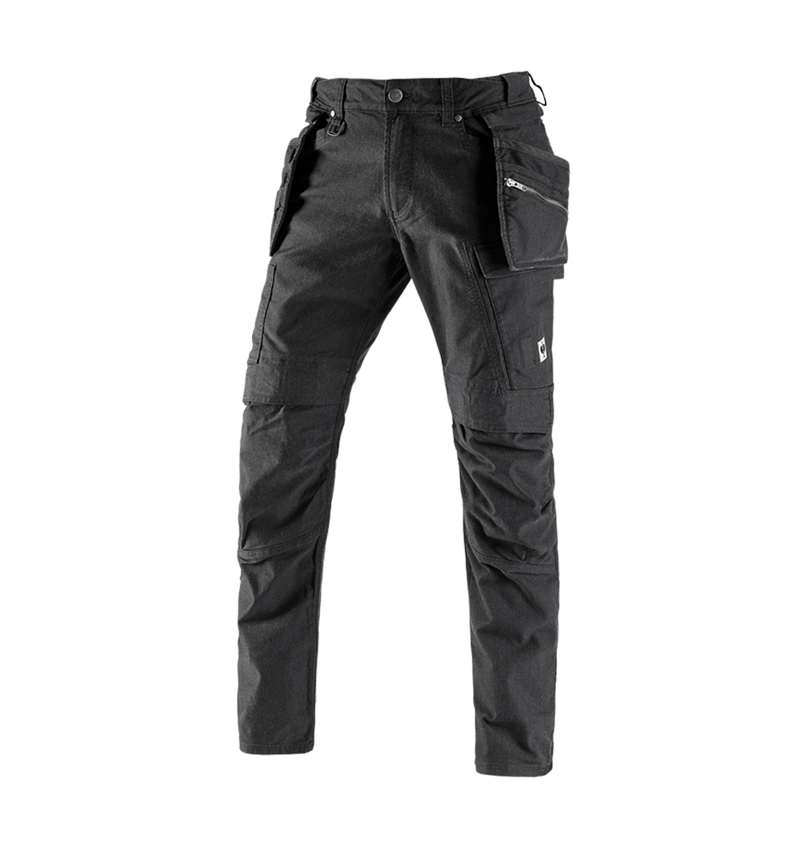 Pantalons de travail: Pantalon à taille élastique holster e.s.vintage + noir 2