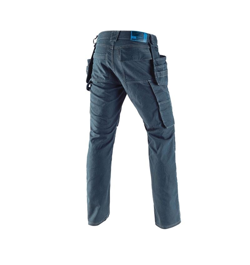Pantalons de travail: Pantalon à taille élastique holster e.s.vintage + bleu arctique 3