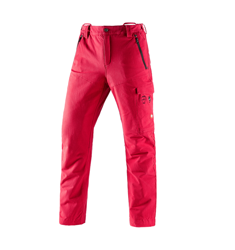 Vêtements sylviculture /anti coupures: Pantalon forest.élas. anticoupure e.s.cotton touch + rouge vif 2