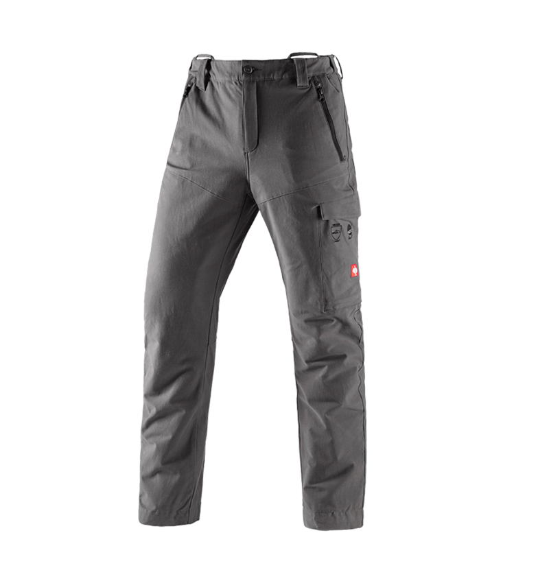 Pantalons de travail: Pantalon forest.élas. anticoupure e.s.cotton touch + gris carbone 2