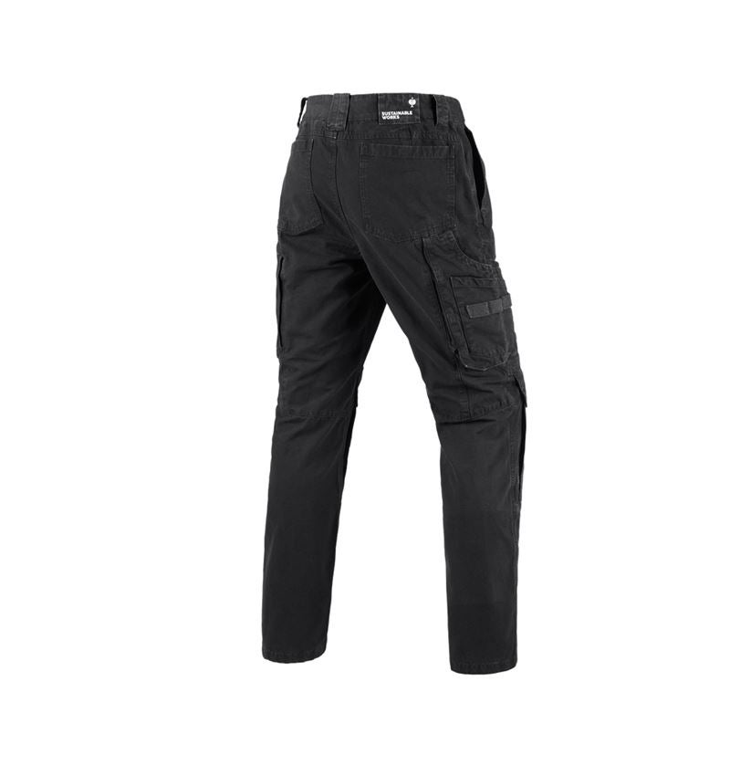 Pantalons de travail: Pantalon à taille élastique e.s.botanica + noir nature 3