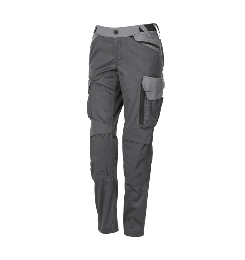 Pantalons de travail: Pantalon à taille élastique e.s.trail pure, femmes + gris carbone/gris basalte 5