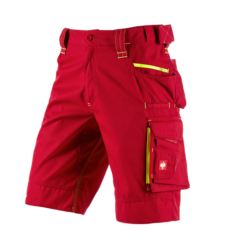Pantalons de travail: Short e.s.motion 2020 + rouge vif/jaune fluo 3
