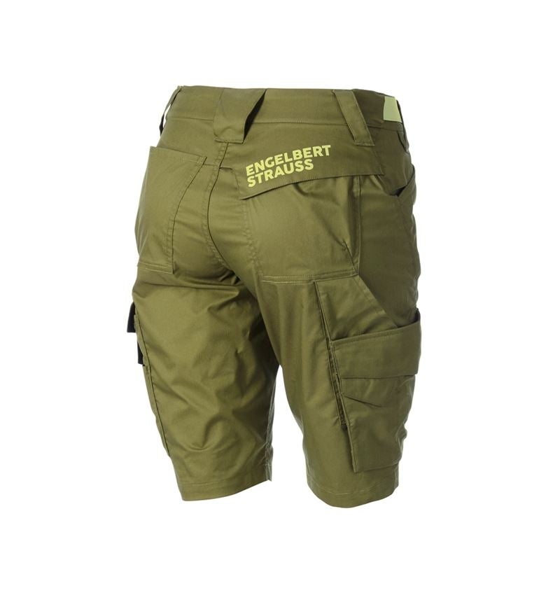 Pantalons de travail: Short e.s.trail, femmes + vert genévrier/vert citron 5