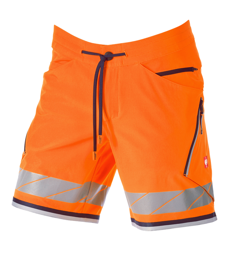 Vêtements: Short fonctionnel réfléchissant e.s.ambition + orange fluo/bleu foncé 8