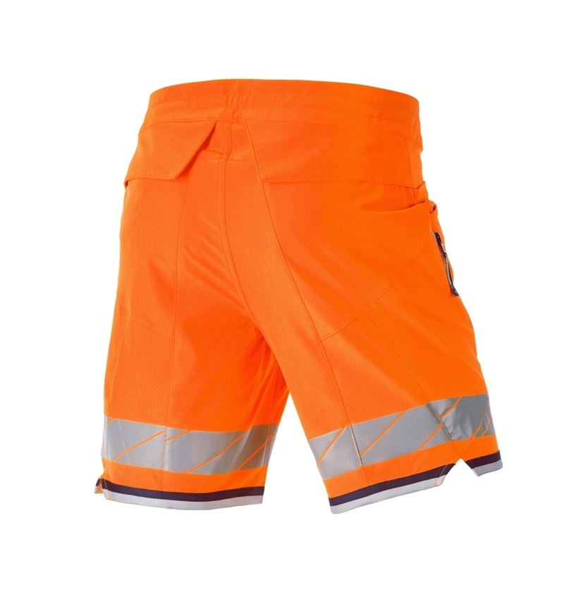 Pantalons de travail: Short fonctionnel réfléchissant e.s.ambition + orange fluo/bleu foncé 9