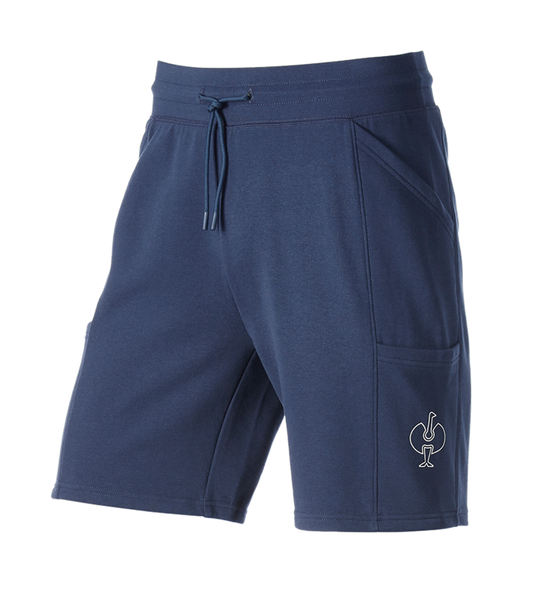 Pantalons de travail: Sweat short light e.s.trail + bleu profond/blanc 4