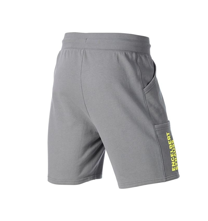 Pantalons de travail: Sweat short light e.s.trail + gris basalte/jaune acide 4