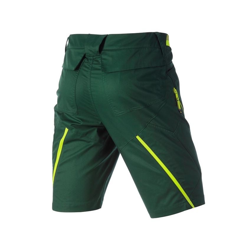 Pantalons de travail: Short à poches multiples e.s.ambition + vert/jaune fluo 7