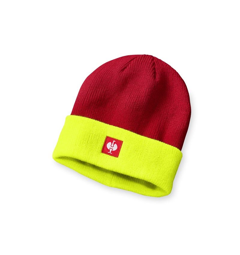 Accessoires: Bonnet tricoté e.s.motion 24/7 + rouge/jaune fluo