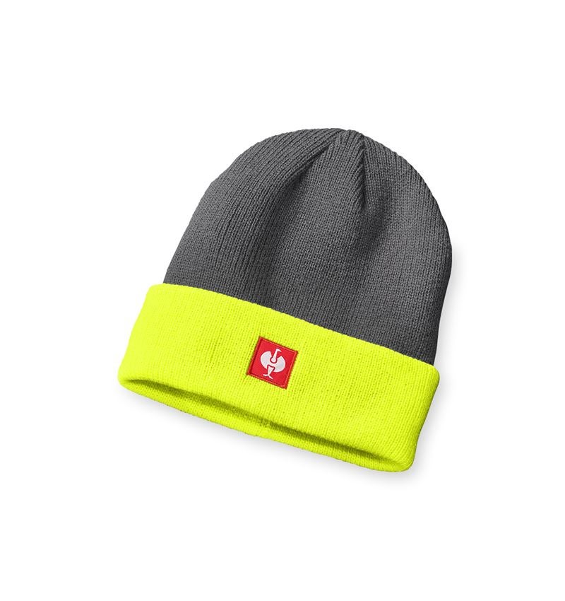 Accessoires: Bonnet tricoté e.s.motion 24/7 + anthracite/jaune fluo