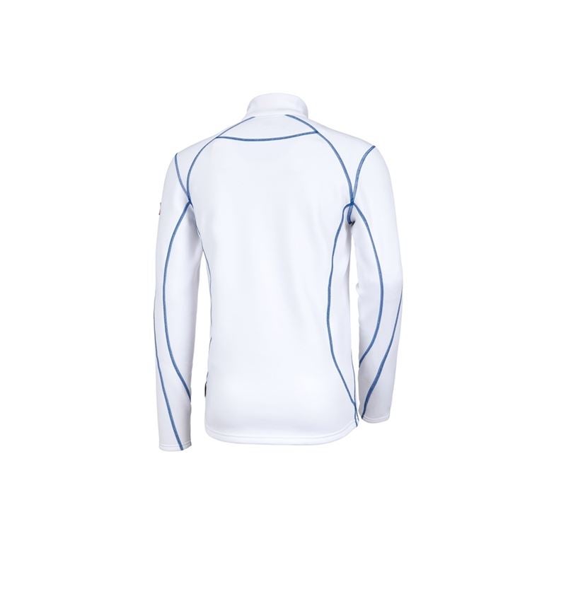 Froid: Pull de fonct. thermo stretch e.s.motion 2020 + blanc/bleu gentiane 3
