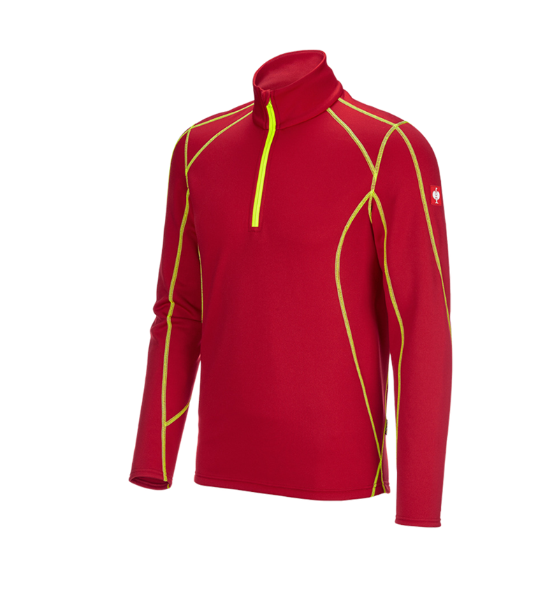 Menuisiers: Pull de fonct. thermo stretch e.s.motion 2020 + rouge vif/jaune fluo 2